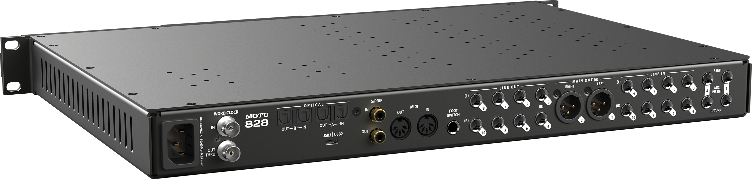 MOTU 828 28x32 USB3 Audio Interface with DSP Mixing and Effects - view 4