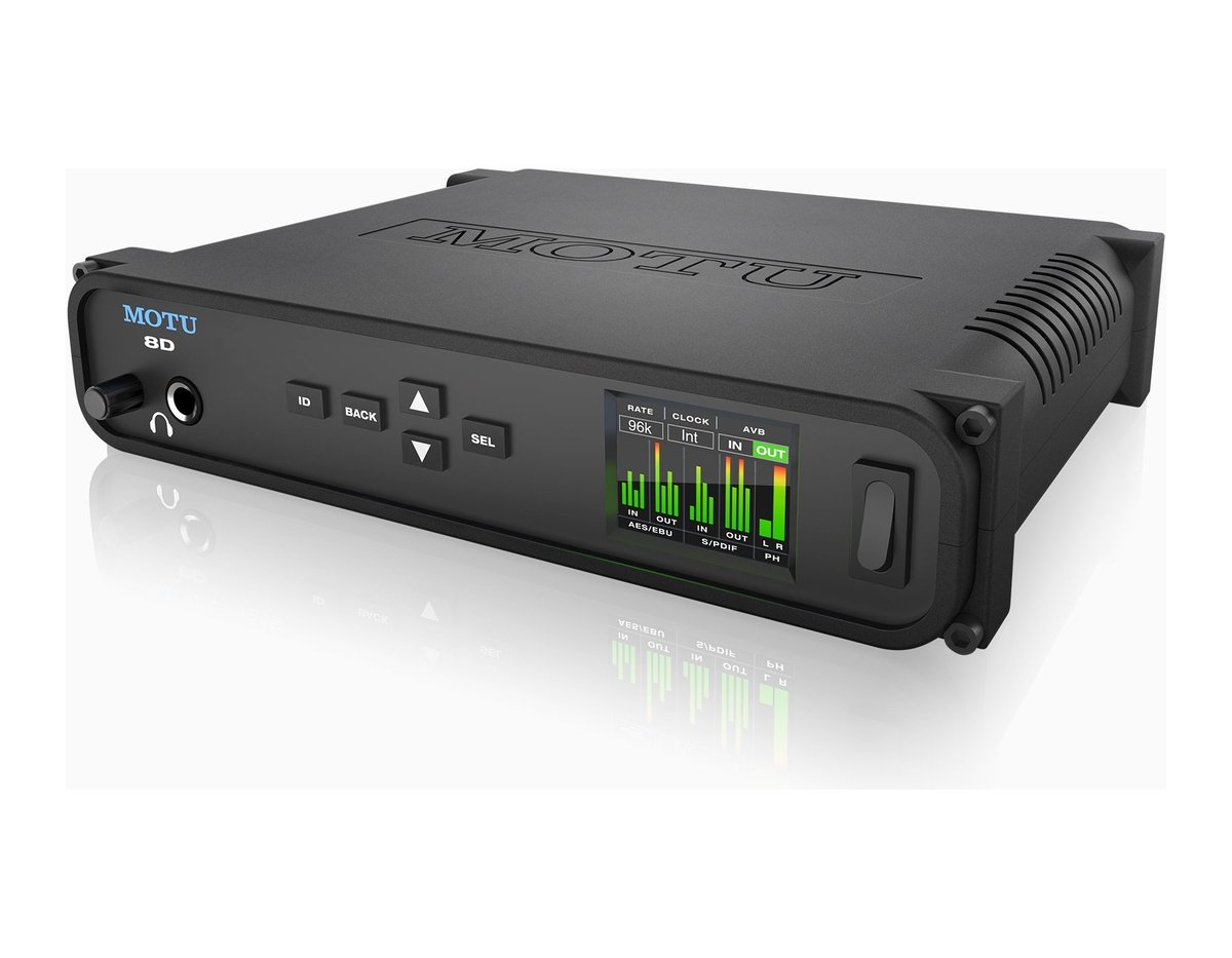 MOTU 8D AES3 and S/PDIF USB and AVB-TSN Audio Interface with DSP Mixing