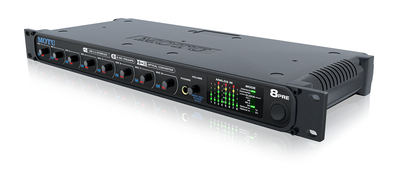 MOTU 8pre USB Audio Interface with Eight Mic Preamps and ADAT - view 3