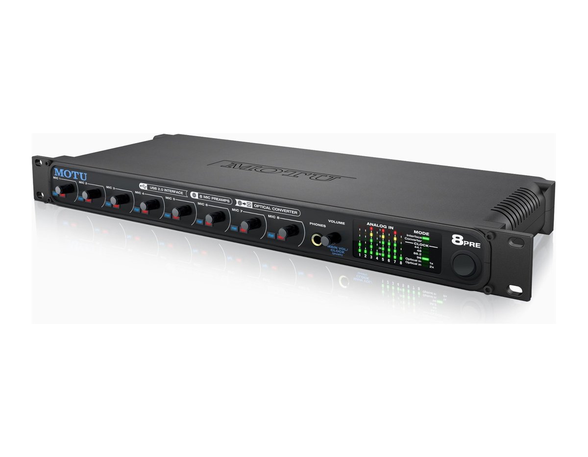 MOTU 8pre USB Audio Interface with Eight Mic Preamps and ADAT