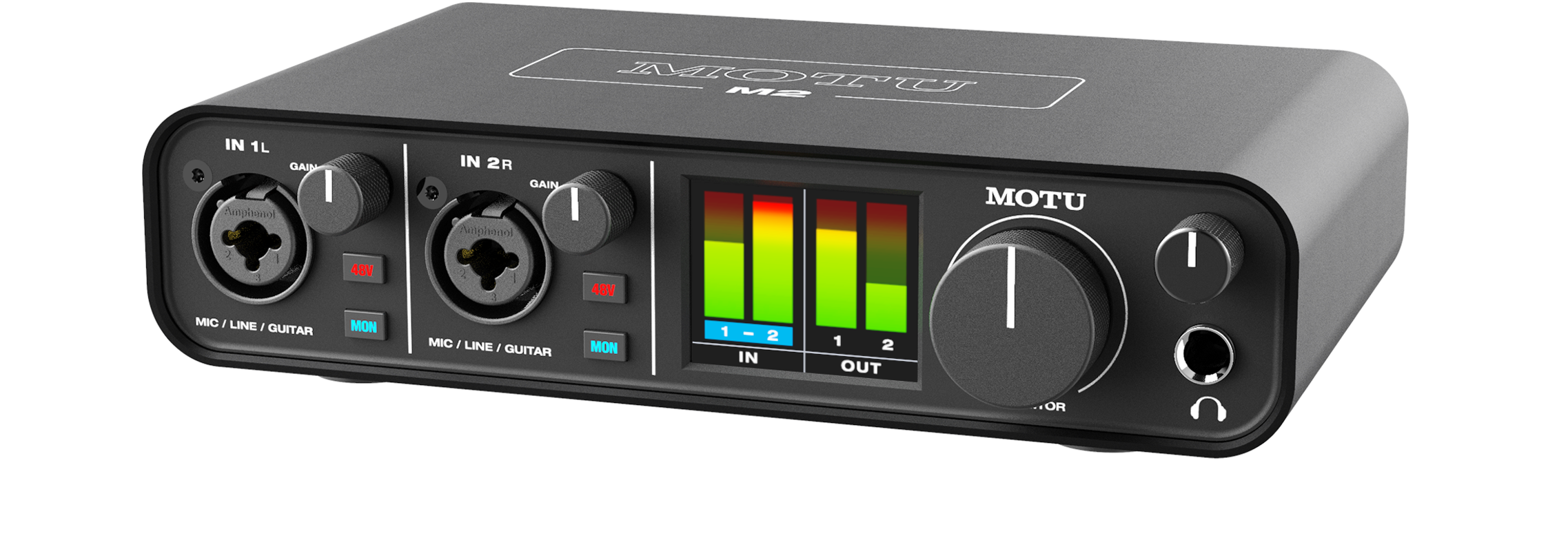 MOTU M2 2x2 USB-C Audio Interface with Full-Color Metering - view 2
