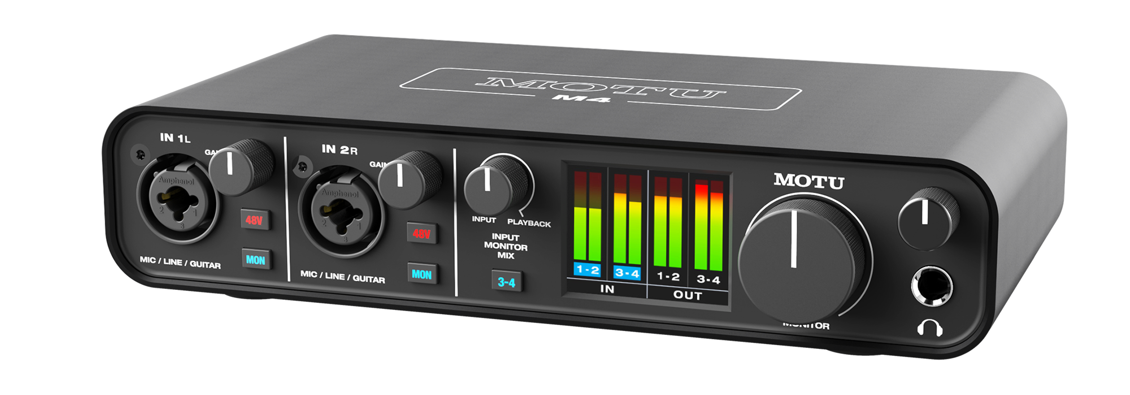 MOTU M4 4x4 USB-C Audio Interface with Full-Color Metering - view 2