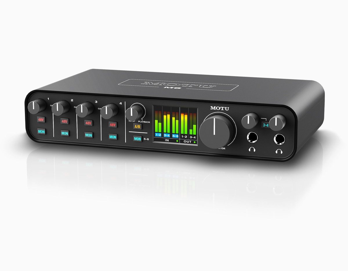 MOTU M6 6x4 USB-C Audio Interface with Four Mic Preamps