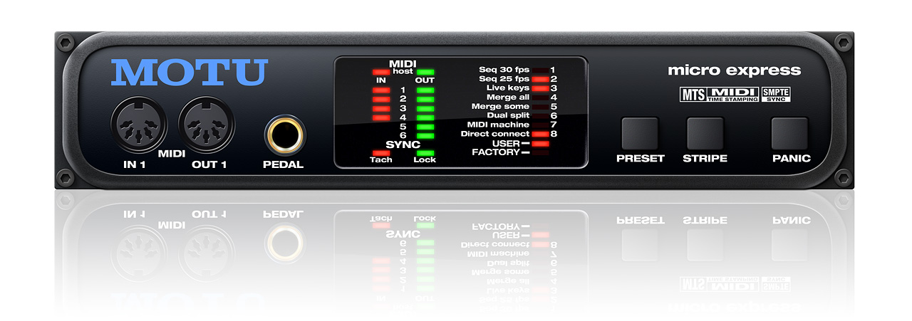 MOTU micro express 4x6 USB MIDI Interface with SMPTE Sync - view 2
