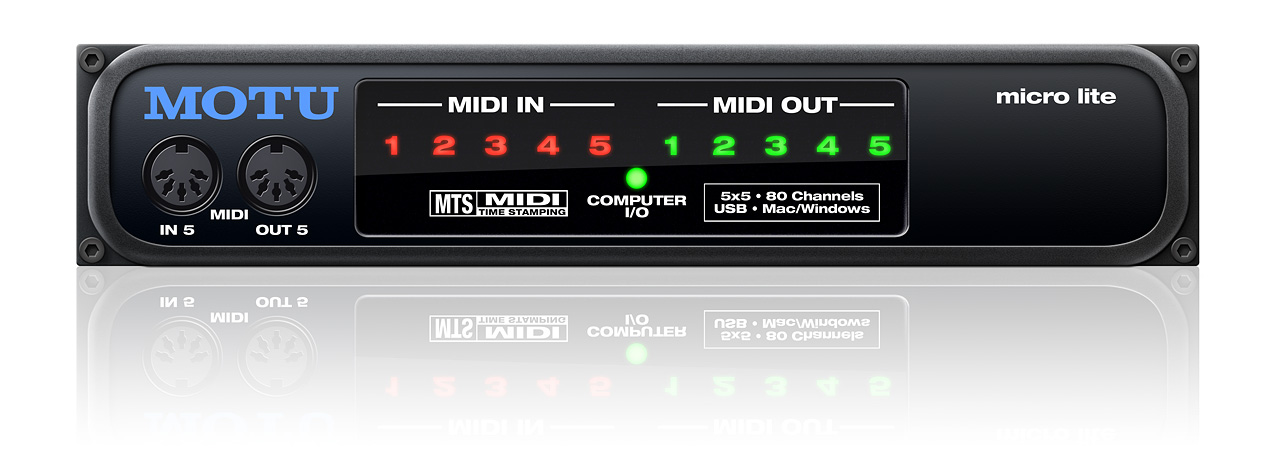 MOTU micro lite 5x5 USB MIDI Interface - view 2