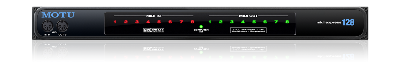 MOTU MIDI Express 128 8x9 USB MIDI Interface - view 2