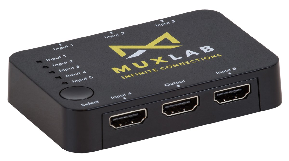 MuxLab 100526 HDMI 5x1 Switcher, 4K/60 - view 4