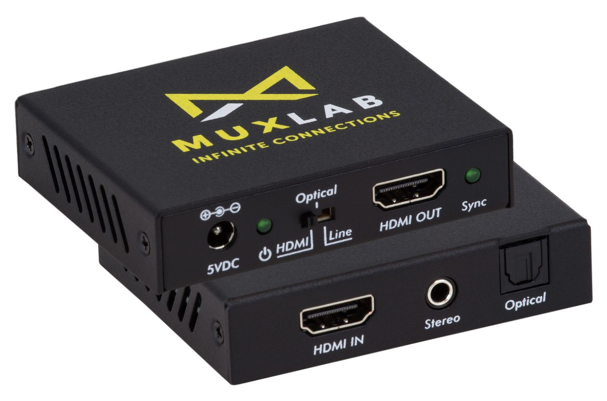 MuxLab 100527 HDMI to HDMI with Audio Embedder, 4K/60 product image