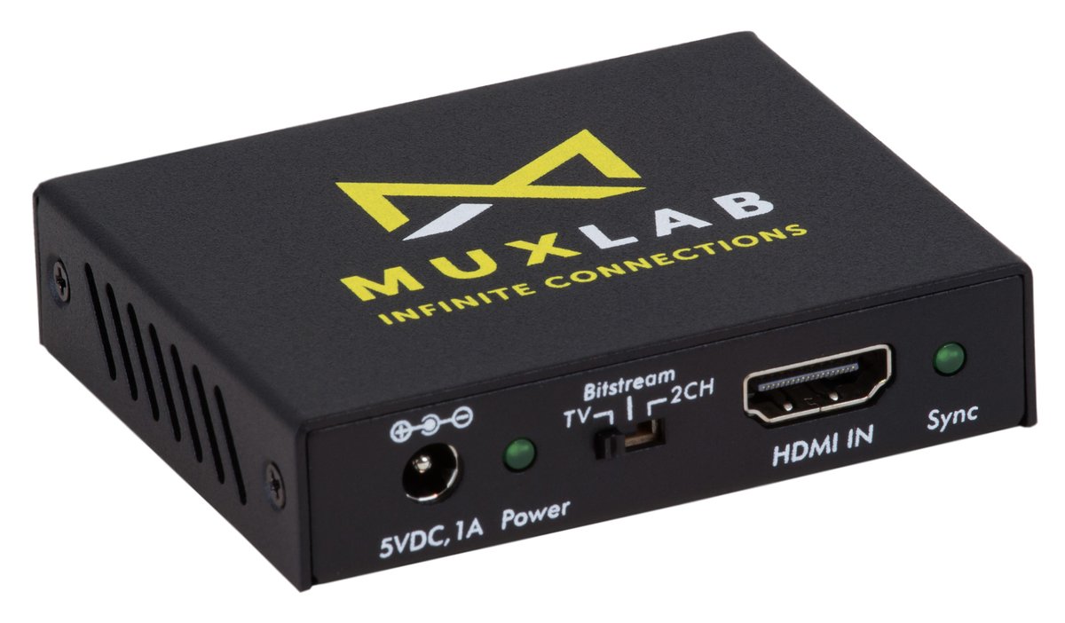 MuxLab 100528 HDMI to HDMI with Audio De-embedder, 4K/60 - view 2
