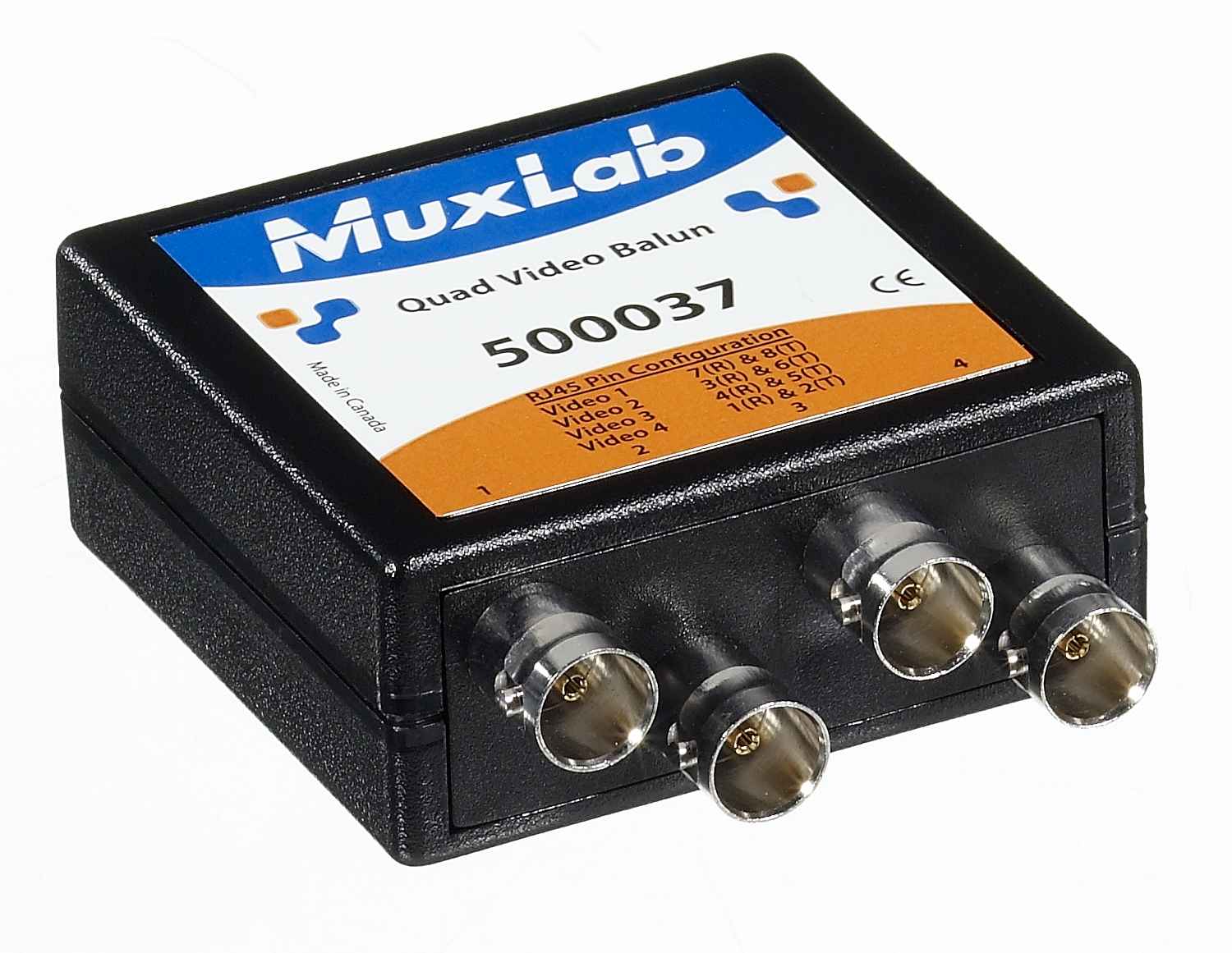 MuxLab 500037 Quad Video Balun, BNC