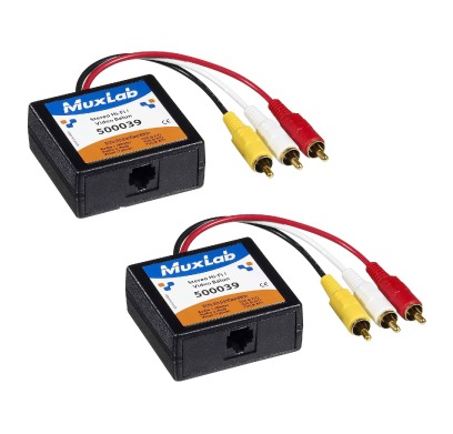 MuxLab 500039 Stereo Hi-Fi Video Balun 2-Pack.