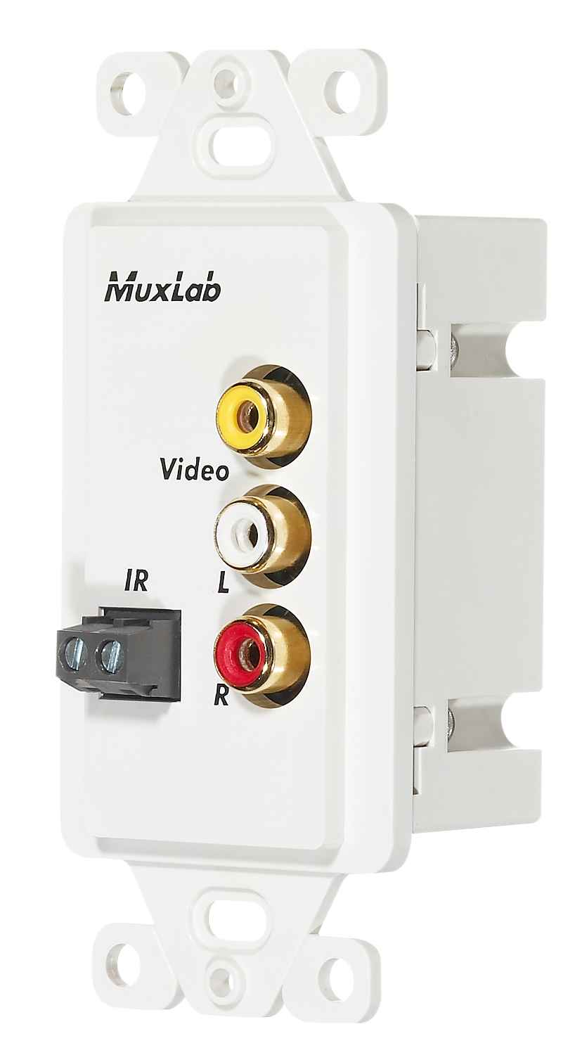 MuxLab 500049 Stereo AV/IR Pass-Thru Balun, F - view 2