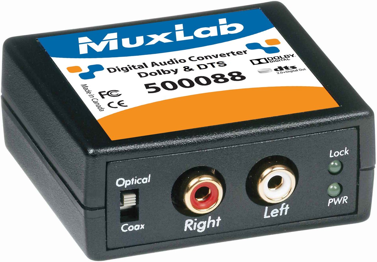 MuxLab 500088 Digital Audio Converter, Dolby & DTS