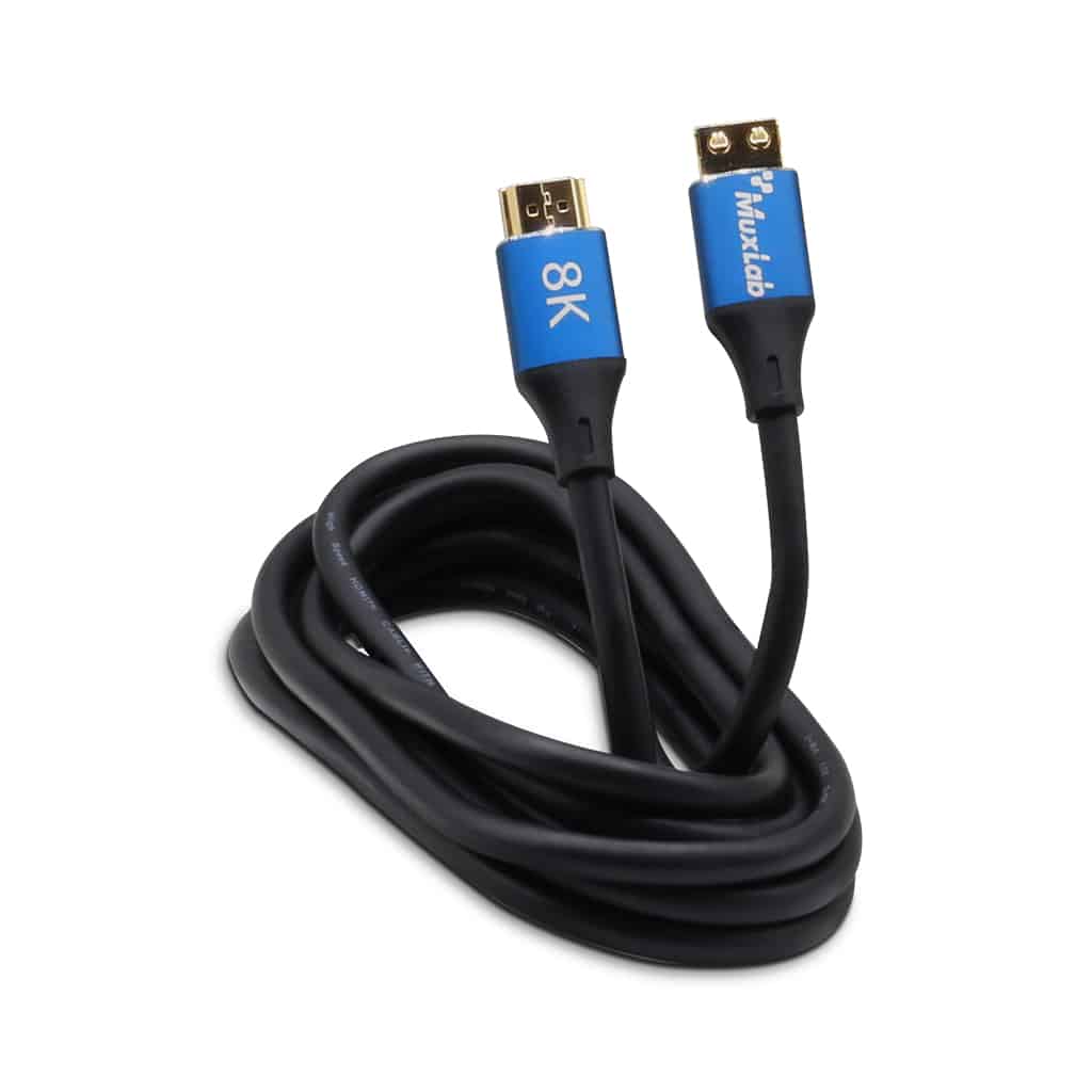MuxLab 500095 Premium Certified HDMI 2.1 Cable with Pull Resistant Connector, 10ft/3m, 10 pack