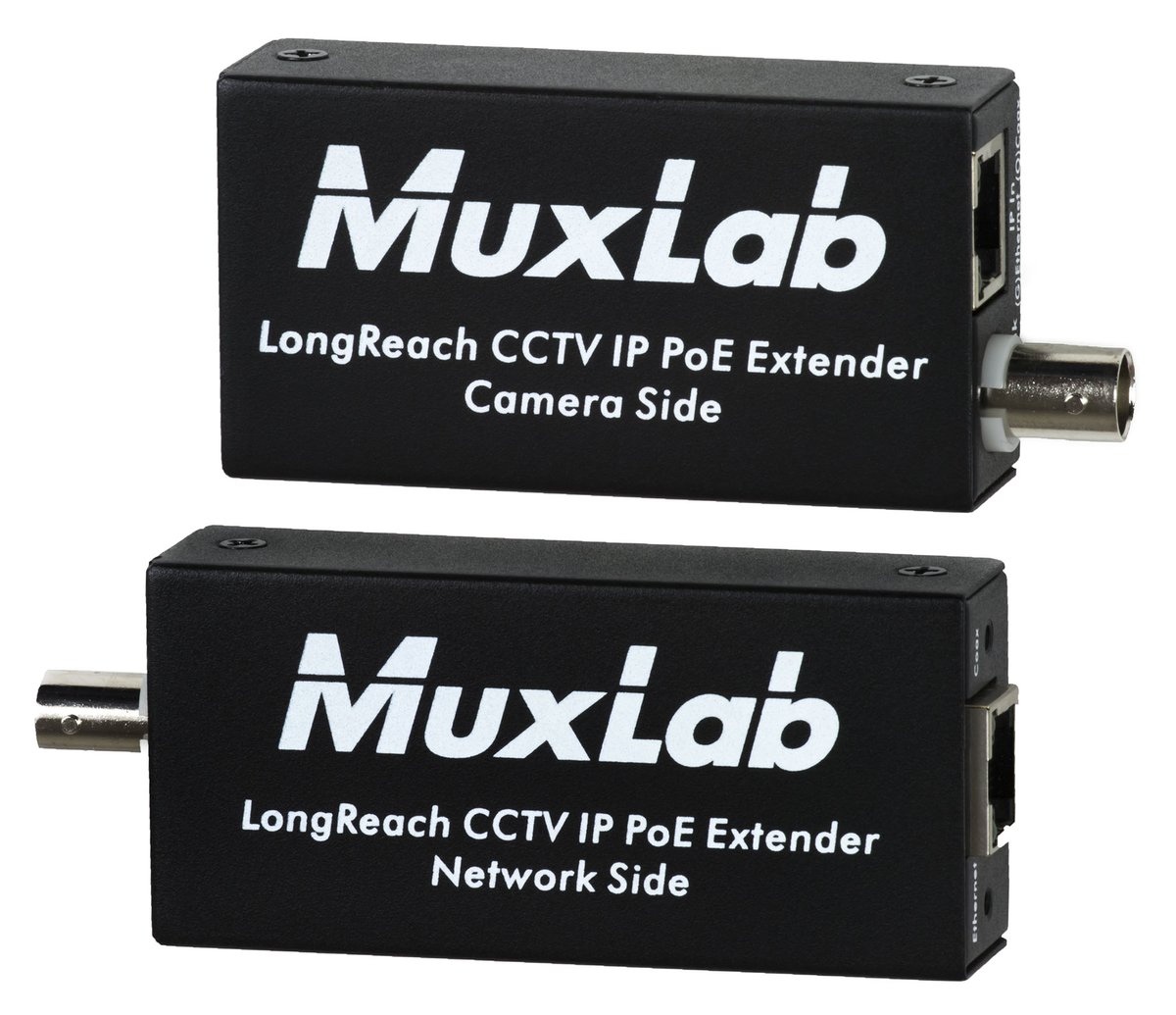 MuxLab 500115 LongReach CCTV IP PoE Extender Kit, 600m