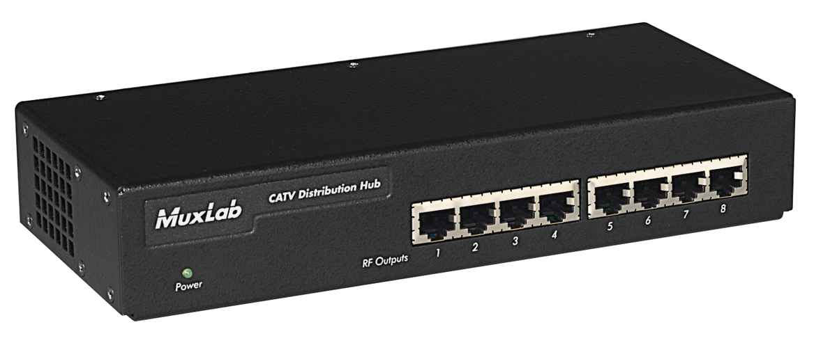 MuxLab 500300 CATV Hub - 8 Ports, 110V