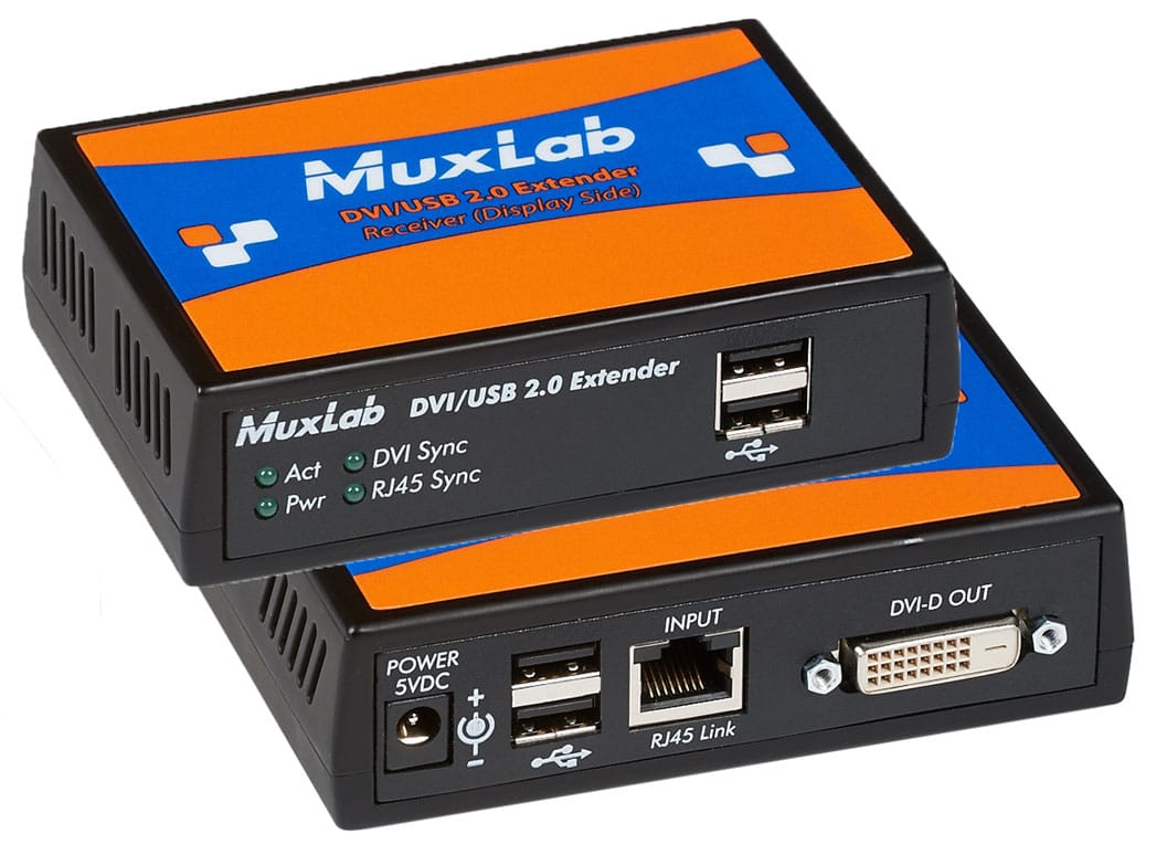 MuxLab 500391 DVI / USB2.0 HDBaseT Extender Kit