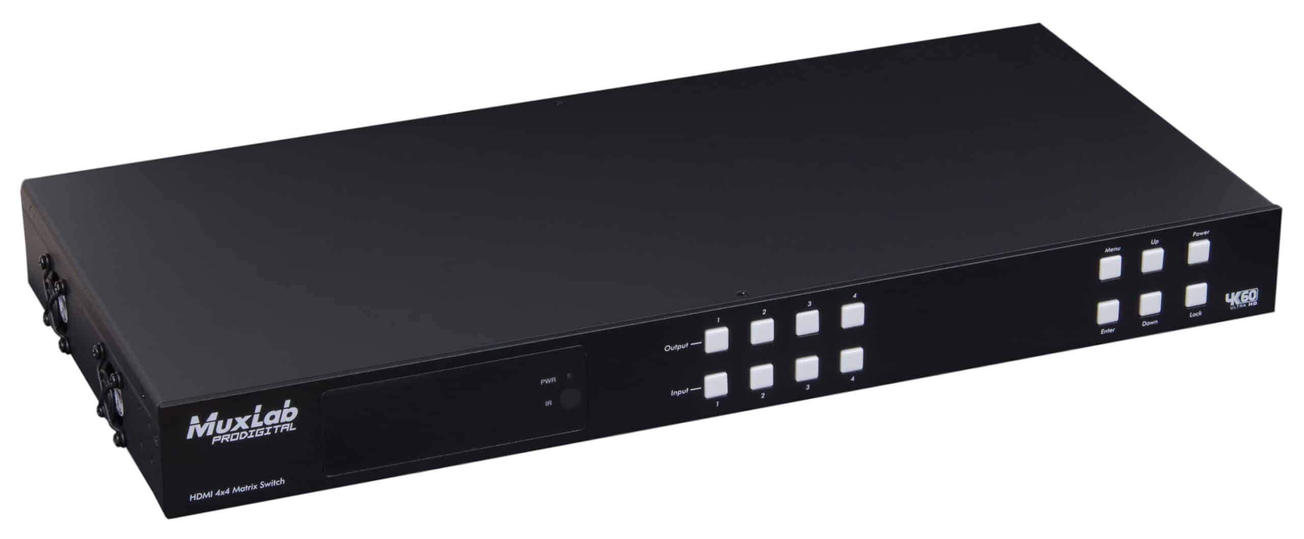 MuxLab 500412 HDMI 4X4 Matrix SWX Kit, HDBT, PoC, 4K/60 - view 2