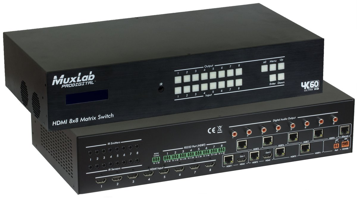 500413 HDMI 8x8 Matrix Switch, HDBT, 4K/60