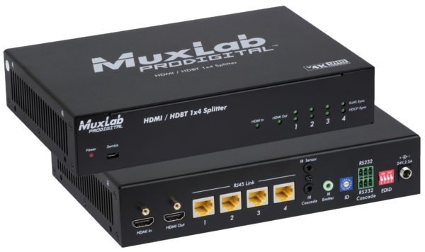 500424 HDMI / HDBT 1x4 Splitter, UHD-4K, US