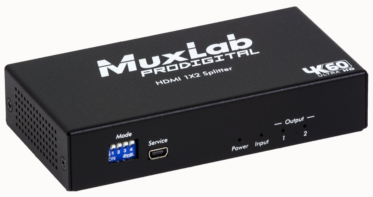 MuxLab 500425 HDMI 1x2 Splitter, 4K60 - view 2