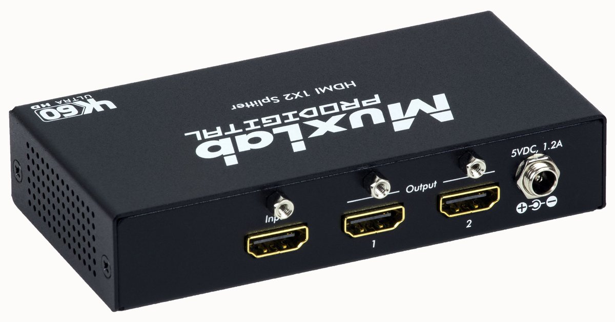 MuxLab 500425 HDMI 1x2 Splitter, 4K60 - view 3