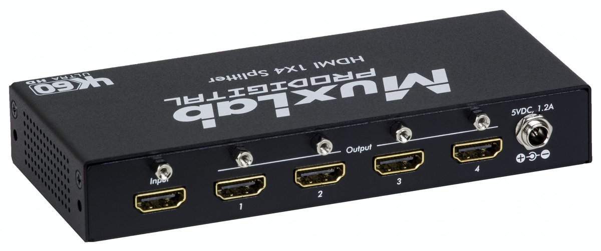 MuxLab 500426 HDMI 1x4 Splitter, 4K60 - view 2