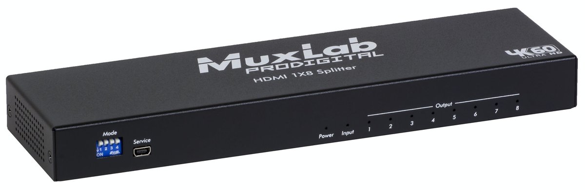 MuxLab 500427 HDMI 1x8 Splitter, 4K60 - view 2