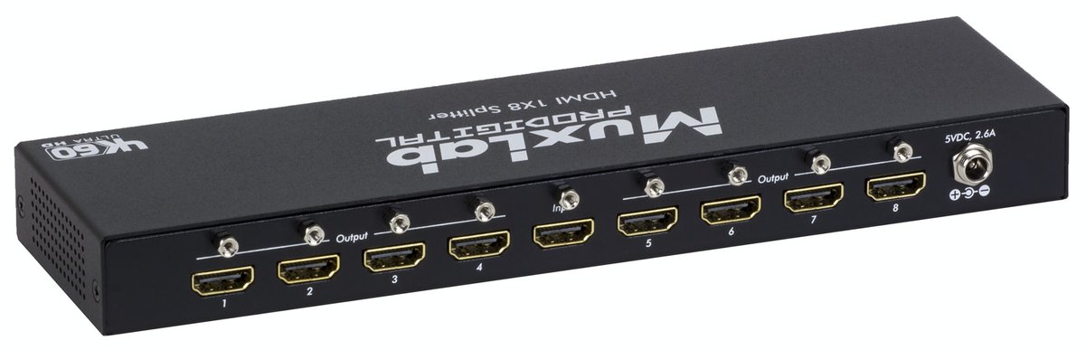MuxLab 500427 HDMI 1x8 Splitter, 4K60 - view 3