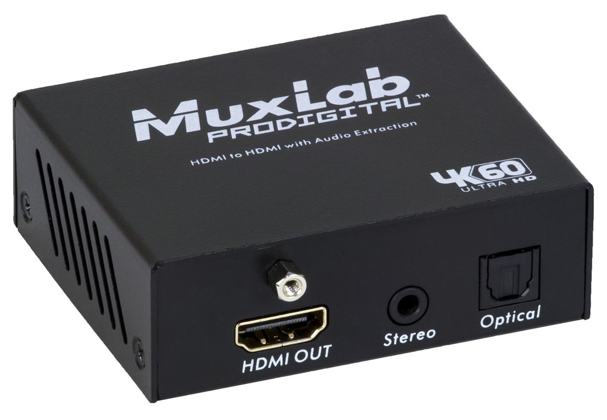 MuxLab 500436 HDMI to HDMI with Audio Extraction, 4K/60 - view 2