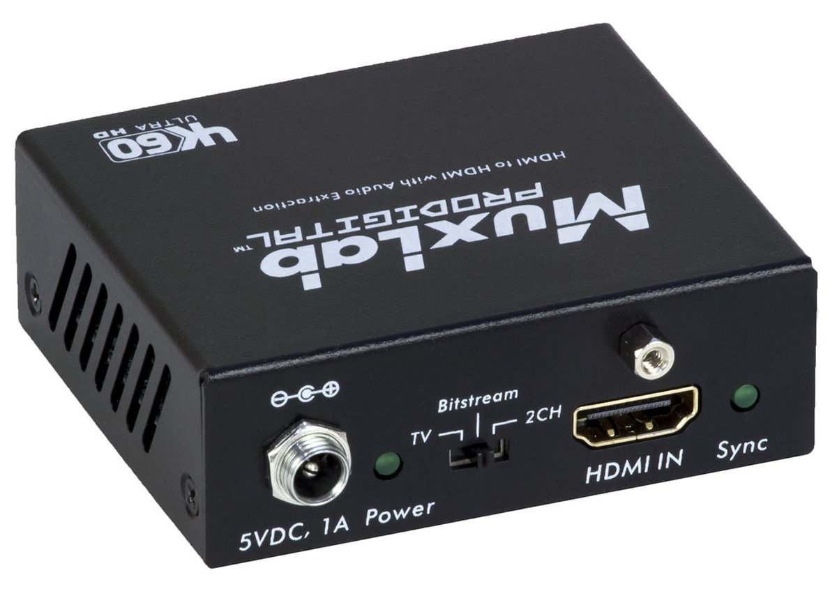 MuxLab 500436 HDMI to HDMI with Audio Extraction, 4K/60 - view 3