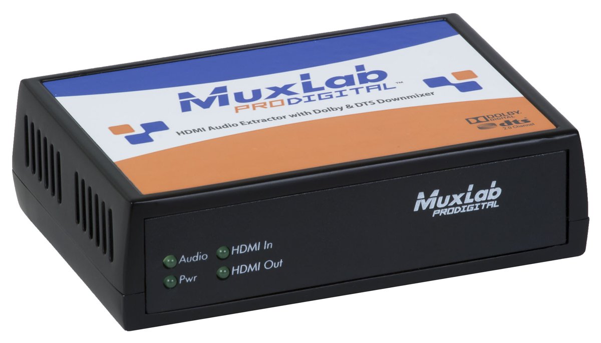 MuxLab 500439 HDMI Audio Extractor with Dolby & DTS Downmixer - view 2