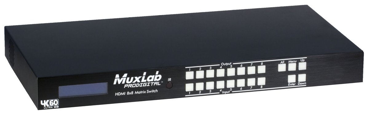 MuxLab 500443 HDMI 8x8 Matrix Switch, 4K/60, US - view 2