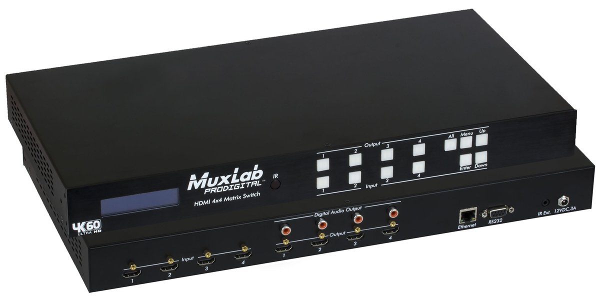 500444 HDMI 4x4 Matrix Switch, 4K/60