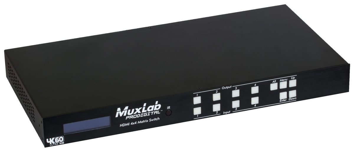 MuxLab 500444 HDMI 4x4 Matrix Switch, 4K/60 - view 2
