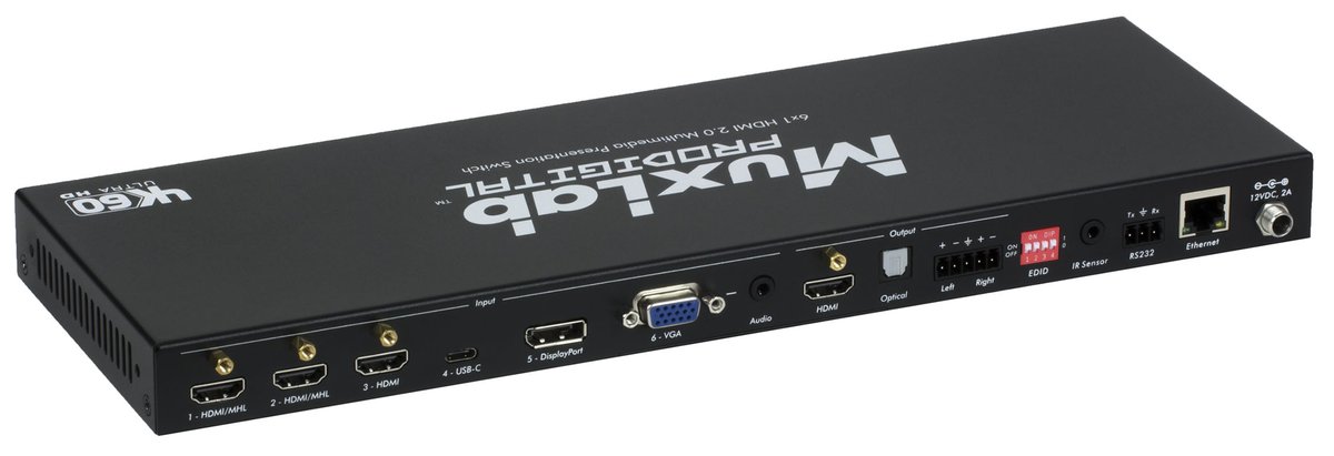 MuxLab 500445 6x1 2.0 Multimedia Presentation Switch - view 3