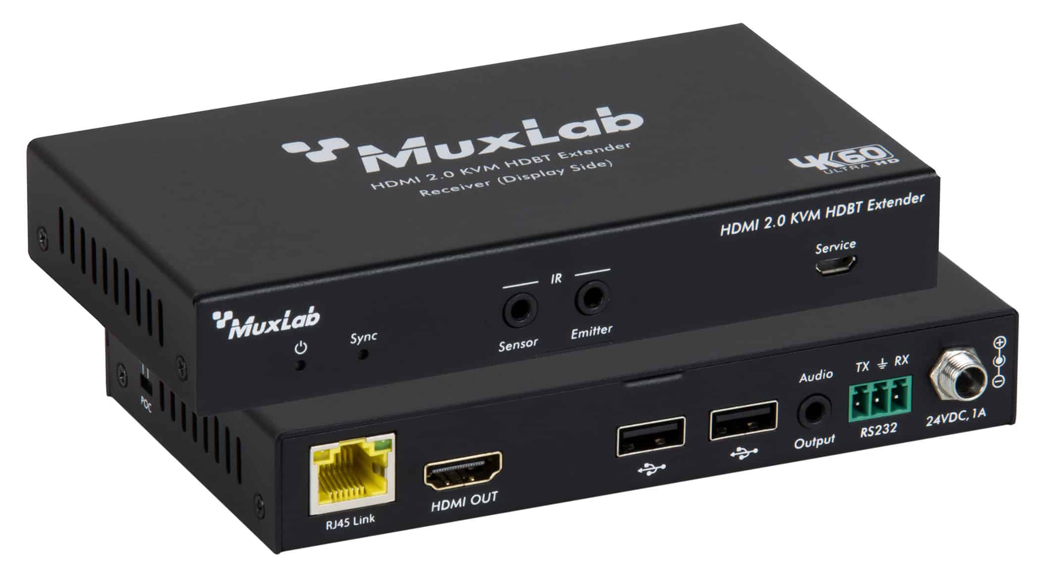 MuxLab 500449 HDMI 2.0 KVM HDBT Extender Kit, 100m - view 5