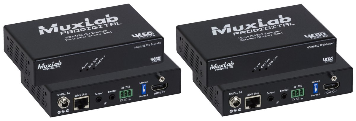 500459 HDMI/RS232 Extender Kit, HDBT, 4K/60
