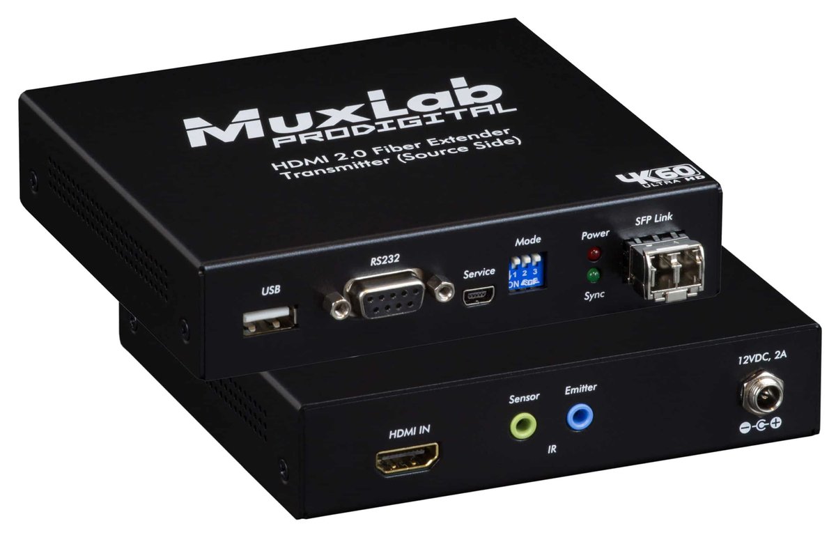 MuxLab 500485 HDMI 2.0 Fiber Extender Kit, Single Mode - view 3