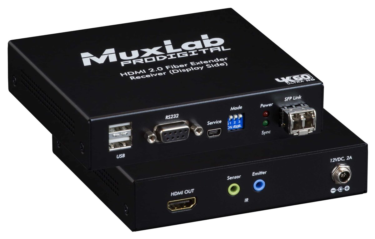 MuxLab 500485 HDMI 2.0 Fiber Extender Kit, Single Mode - view 4