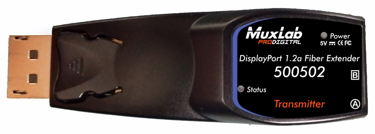 MuxLab 500502 DisplayPort 1.2a Fiber Extender Kit - view 2