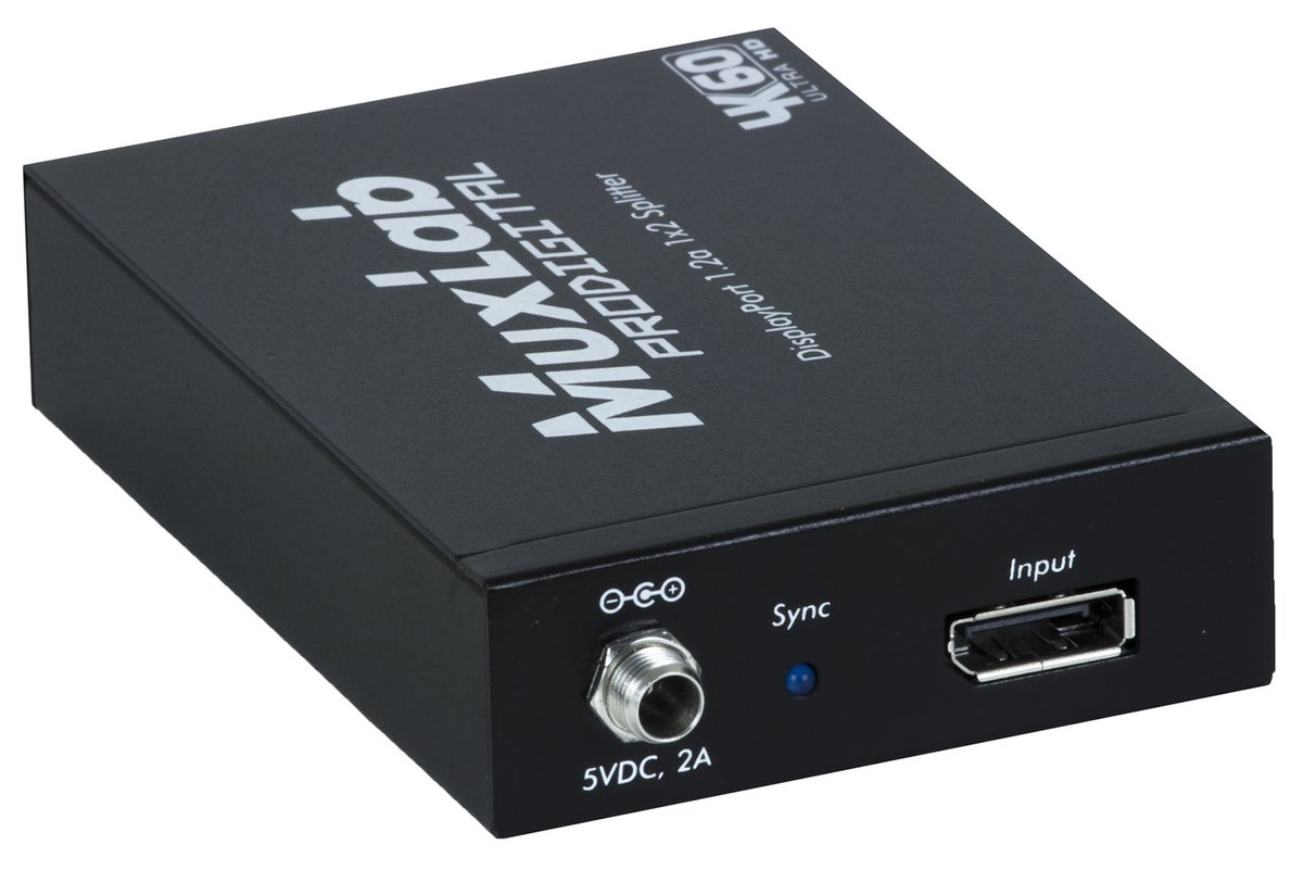 MuxLab 500505 DisplayPort 1.2a 1x2 Splitter, SST - view 3