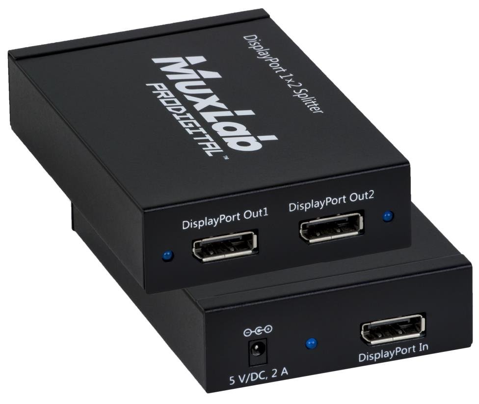 MuxLab 500506 DisplayPort 1.2a 1x2 Hub, MST - view 2