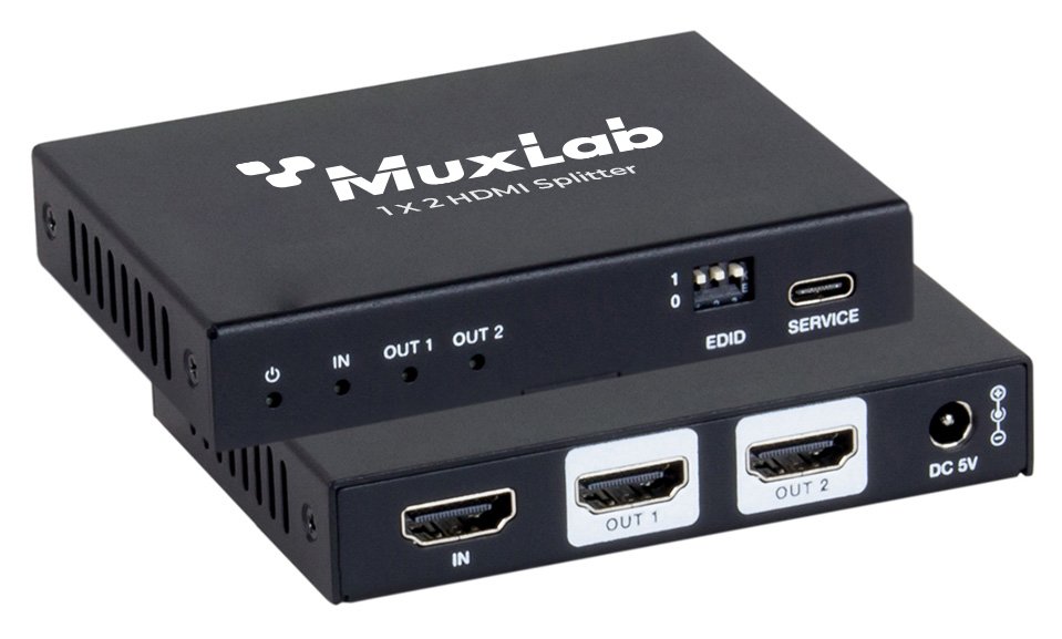 MuxLab 500510 HDMI 2.1 48Gbps 1x2 Splitter