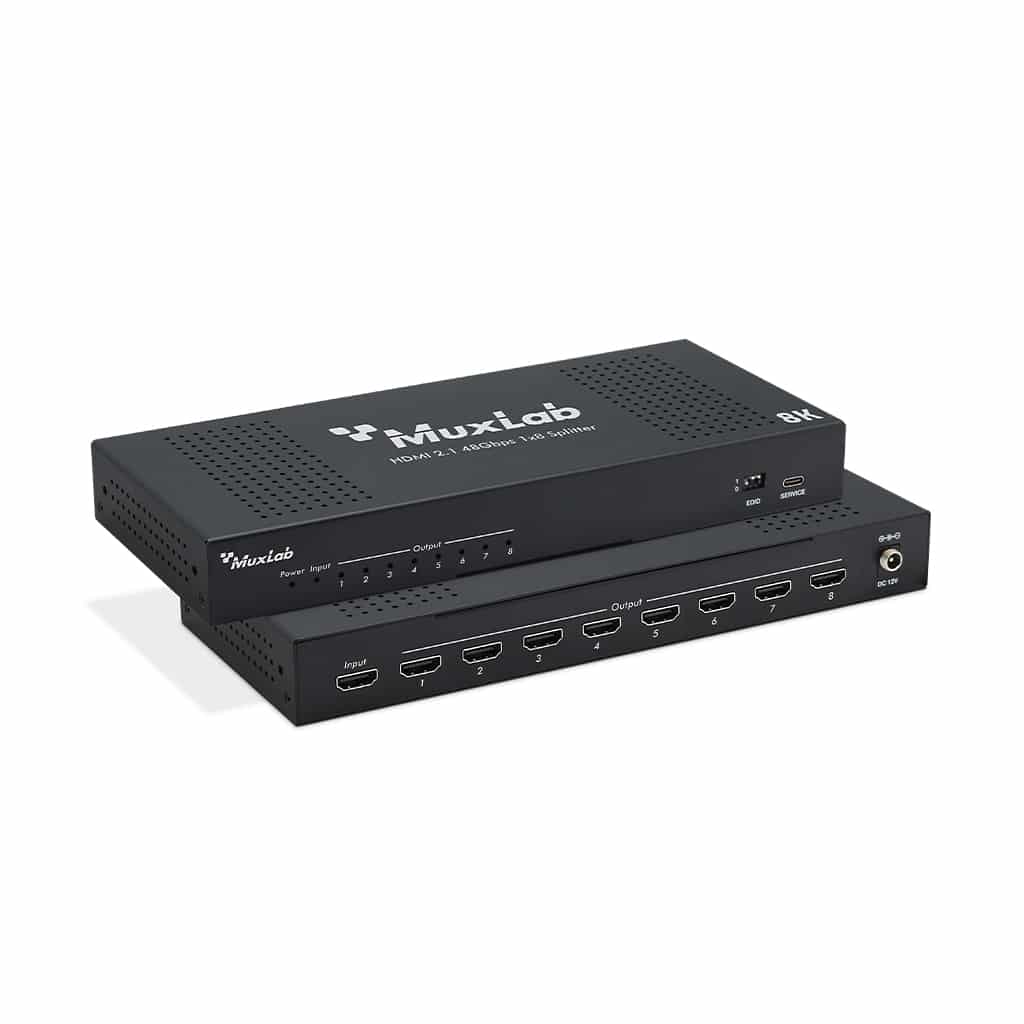 MuxLab 500512 HDMI 2.1 48Gbps 1x8 Splitter - view 2