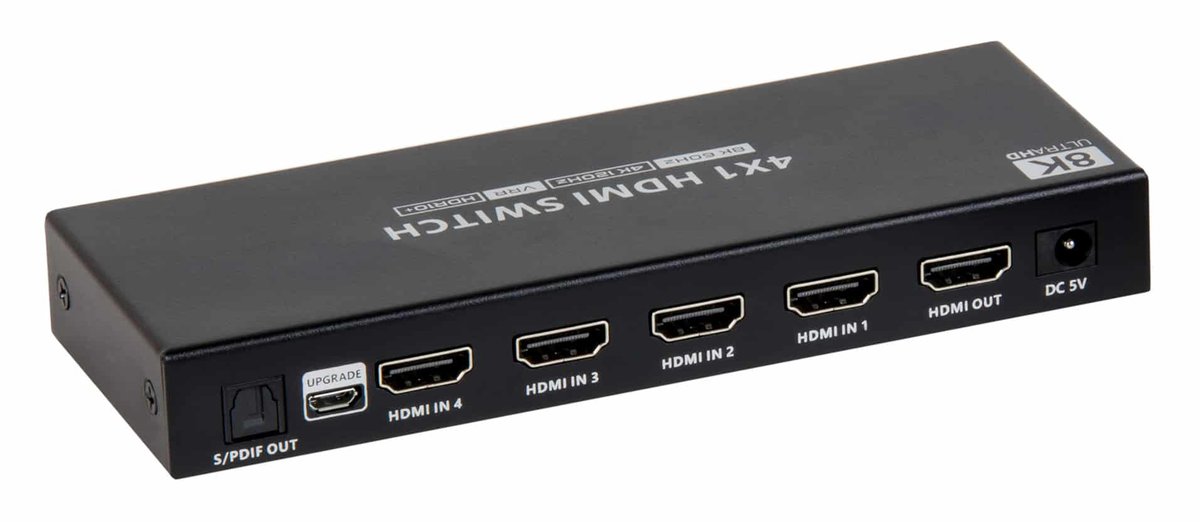 MuxLab 500513 HDMI 2.1 48Gbps 4x1 Switch Audio De-embedder - view 4