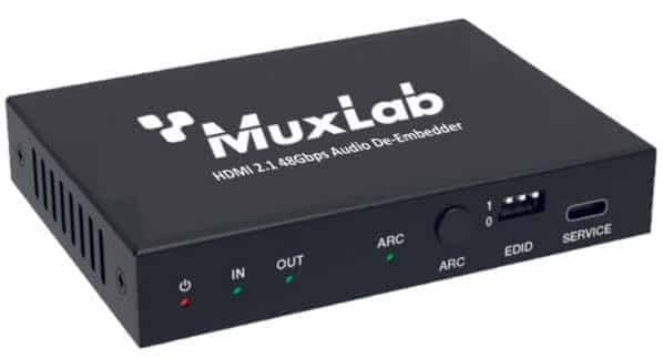 MuxLab 500514 HDMI 2.1 48Gbps Audio De-embedder - view 2