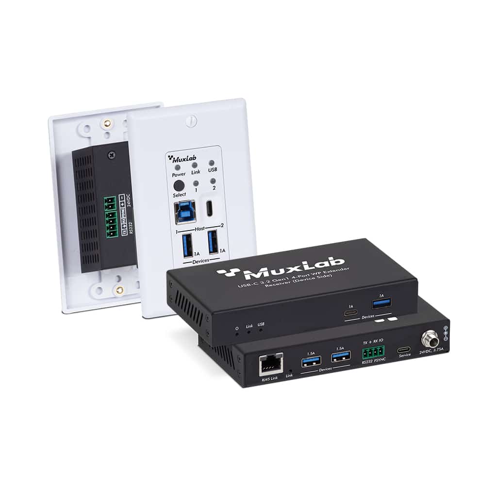 500535 USB-C 3.2 Gen1 4-Port WP Extender Kit, 100m