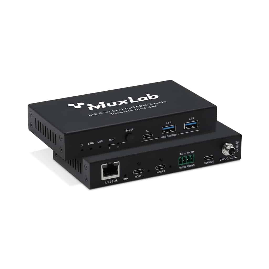 MuxLab 500536 USB-C 3.2 Gen1 Dual HDMI Extender Kit, 100m - view 2