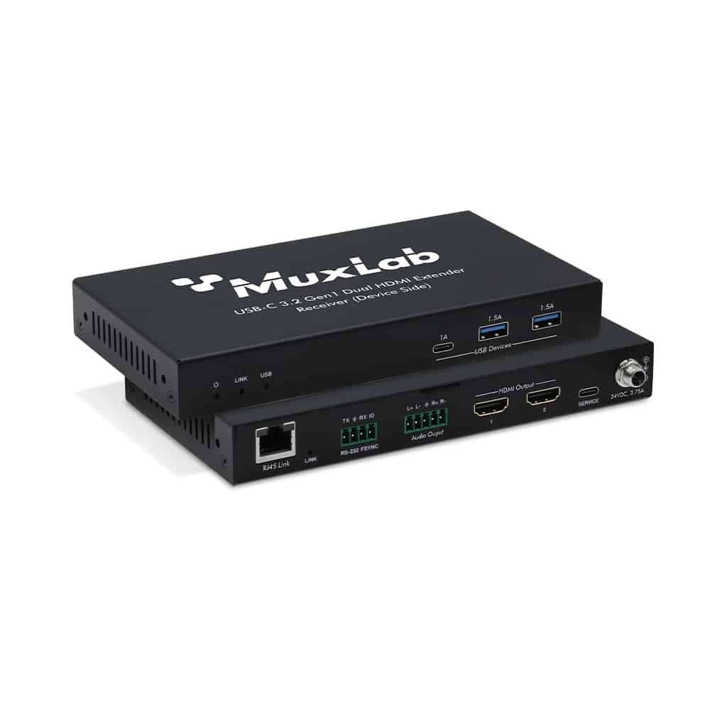 MuxLab 500536 USB-C 3.2 Gen1 Dual HDMI Extender Kit, 100m - view 3